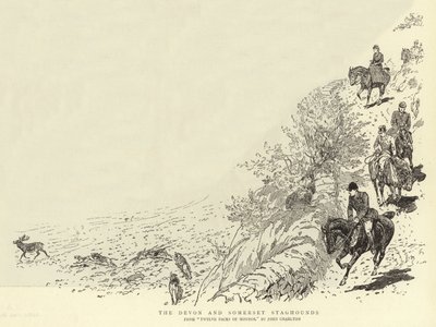 De Devon en Somerset Staghounds door John Charlton